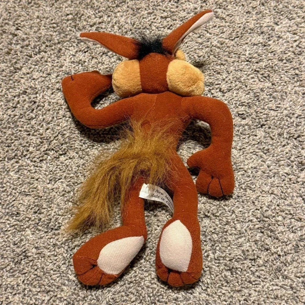 Vintage Looney Tunes Wile E Coyote Plush Warner Bros Long Legs Stuffed Animal 8